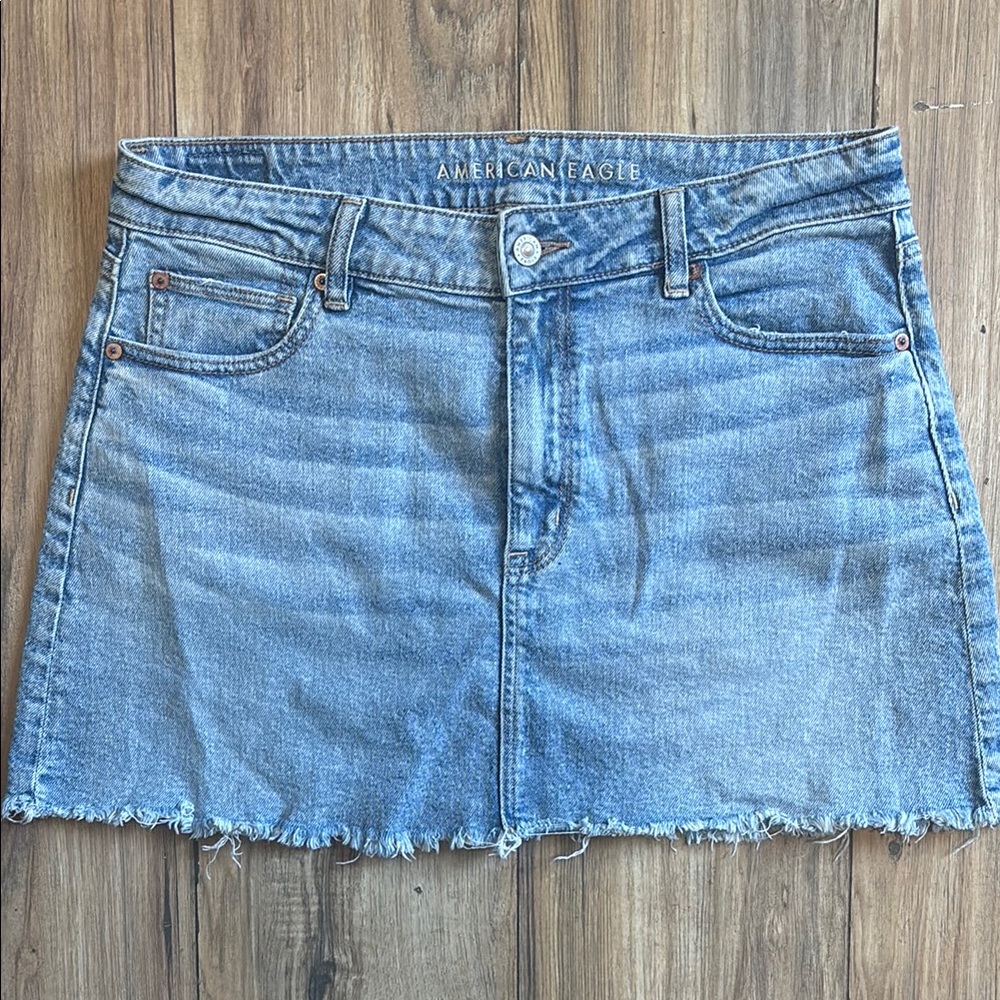 American Eagle Outfitters Blue Mini Skirt Casual